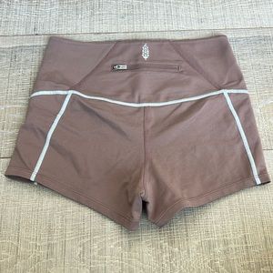 Free People Movement You’re A Peach Shorty Shorts Elderberry Tea